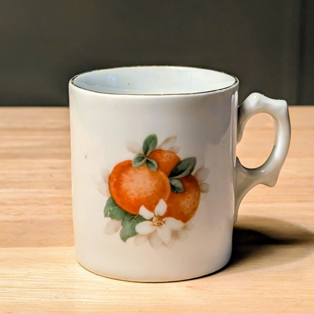 Vintage Collectible Bone China Orange Blossom Mug -
